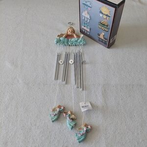 ANGEL Wind Chime with Silver Chimes NIB